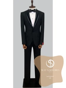 suit sartoria uae black tuxedo 4ZWpS1