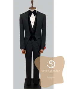 suit sartoria uae black tuxedo AGNoKj