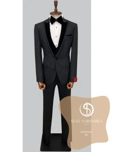 suit sartoria uae black tuxedo DMZtAF