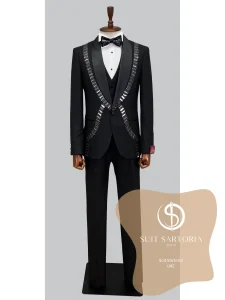 suit sartoria uae black tuxedo JRHMkG