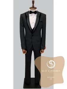 suit sartoria uae black tuxedo VGGO4C