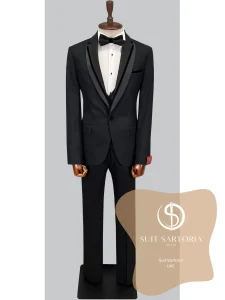 suit sartoria uae black tuxedo sM21q7