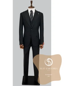 suit sartoria uae black wool suit Zjtasi