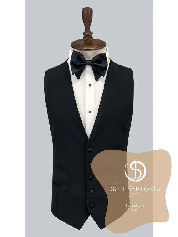 Suit Sartoria Black Wool Tuxedo