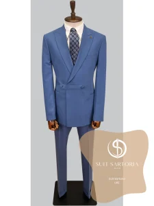 suit sartoria uae blue double breasted suit wQXPtm