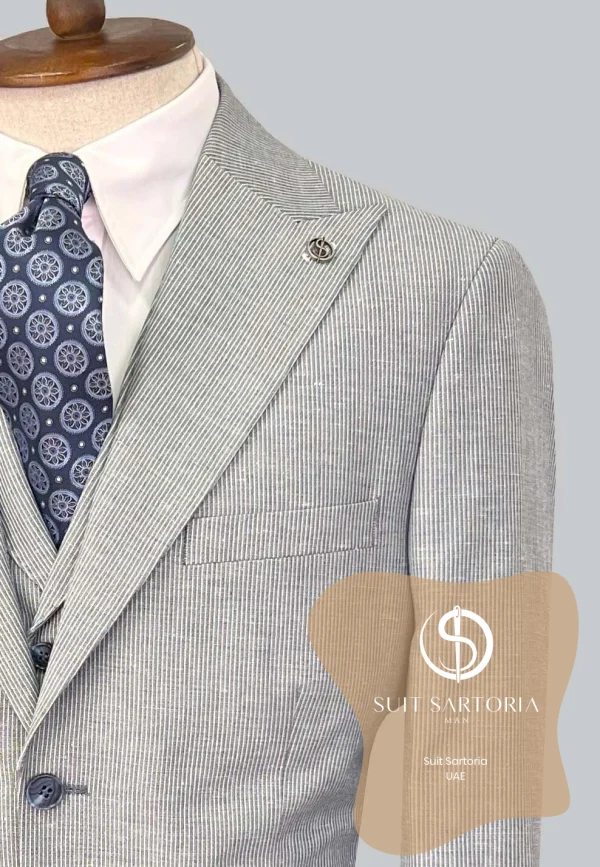 Suit Sartoria Blue Linen Suit