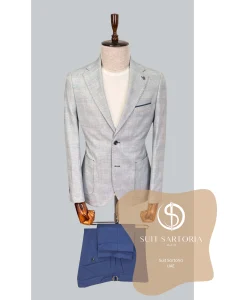 suit sartoria uae blue linen suit o5lP23