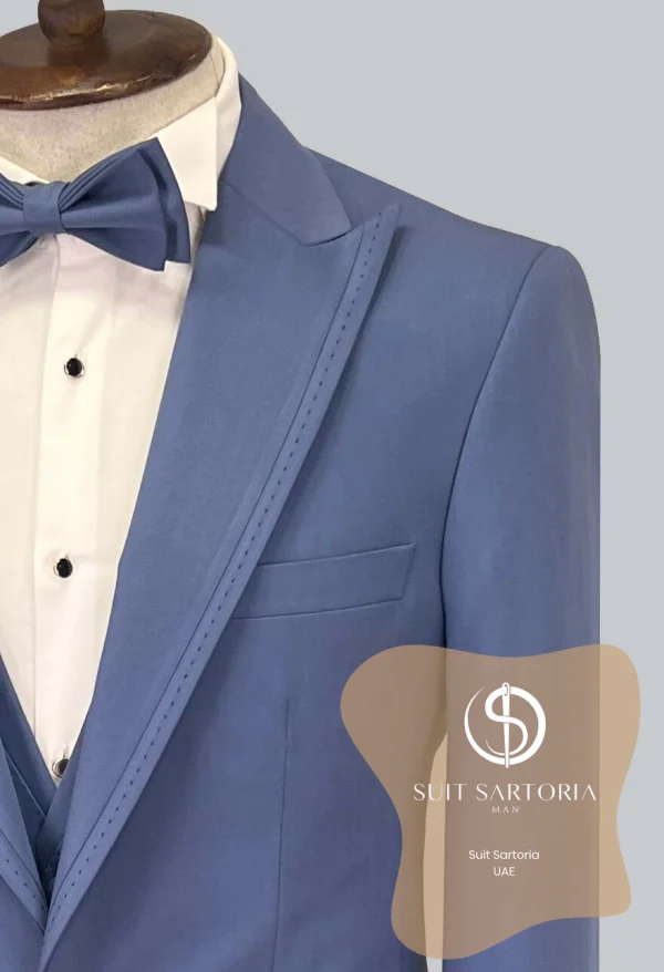 Suit Sartoria Blue Removable Lapel Tuxedo