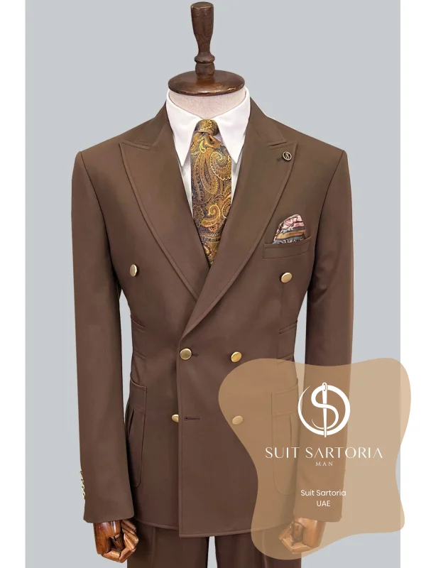 Suit Sartoria Brown Double Breasted Suit