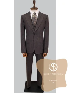 suit sartoria uae brown wool suit D6OjMY