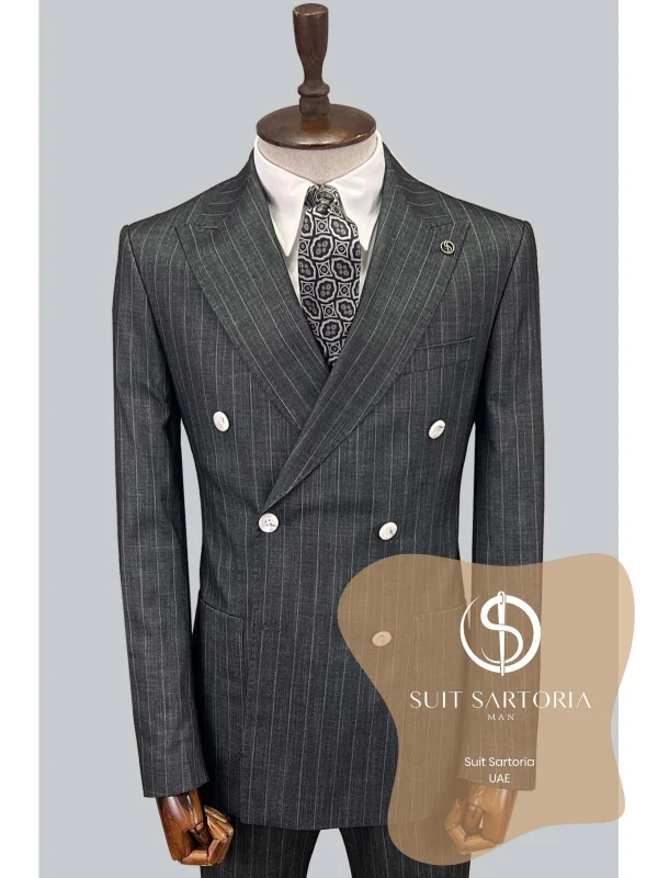 Suit Sartoria Dark Grey Double Breased Suit