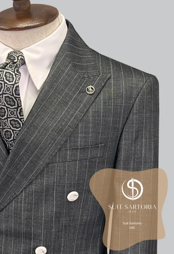 Suit Sartoria Dark Grey Double Breased Suit