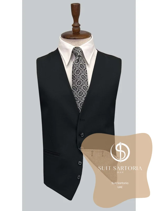 Suit Sartoria Dark Grey Suit With Double Faced Vest