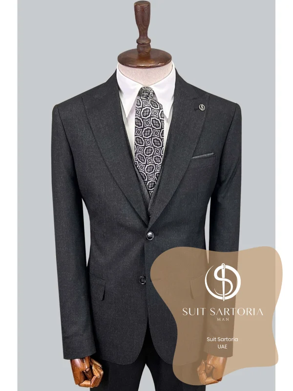 Suit Sartoria Dark Grey Suit With Reversible Vest