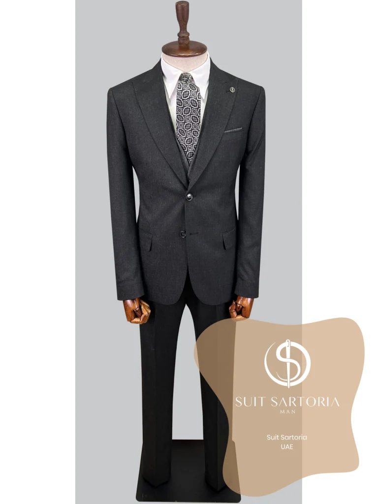 Suit Sartoria Dark Grey Suit With Reversible Vest