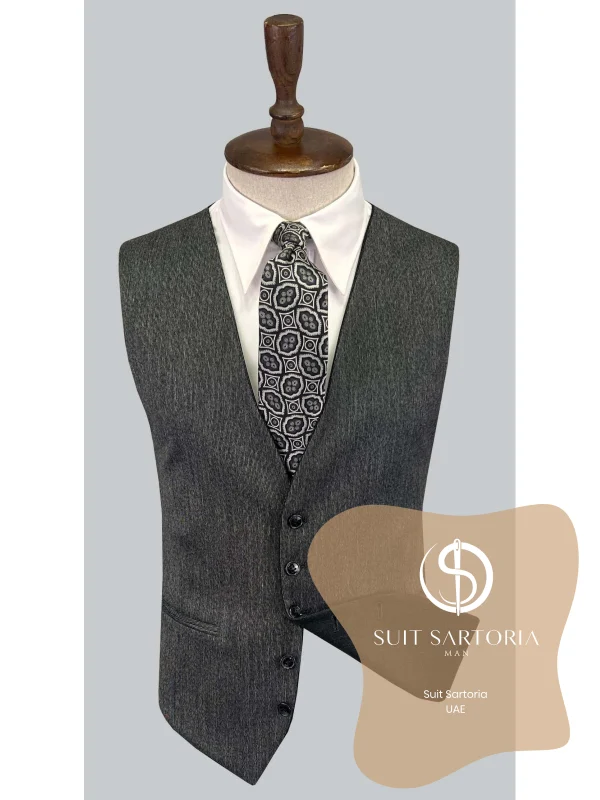 Suit Sartoria Dark Grey Suit With Reversible Vest