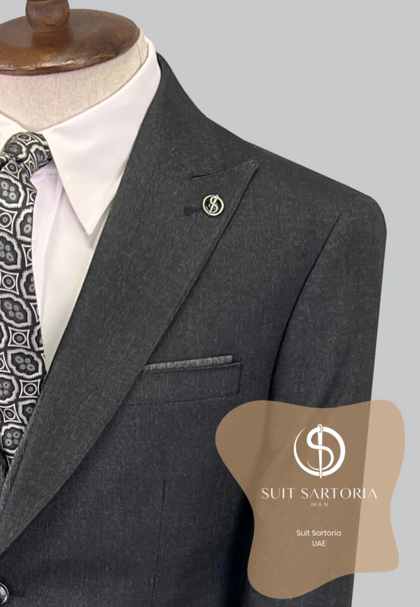 Suit Sartoria Dark Grey Suit With Reversible Vest