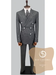 suit sartoria uae grey double breased suit u5dxt6