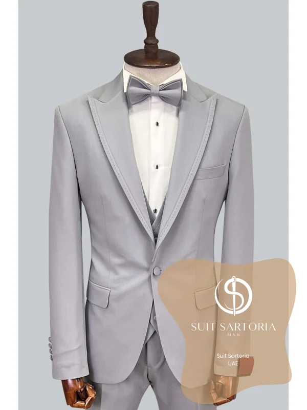 Suit Sartoria Grey Removable Lapel Tuxedo