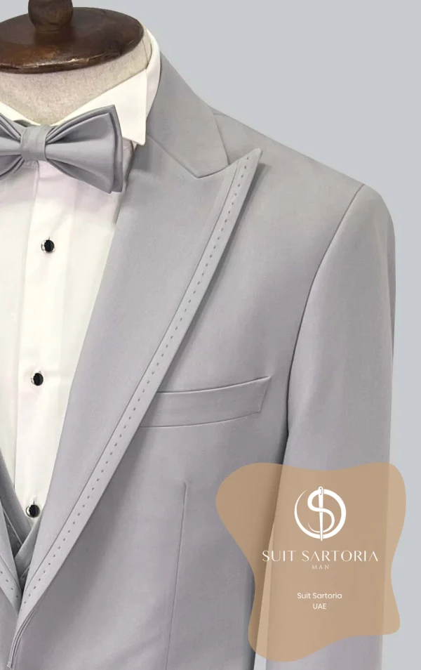 Suit Sartoria Grey Removable Lapel Tuxedo