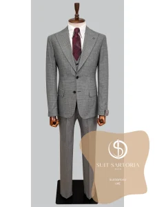 suit sartoria uae grey suit w8C14M