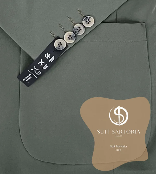 Suit Sartoria Hooded Lapel Green Performance Suit