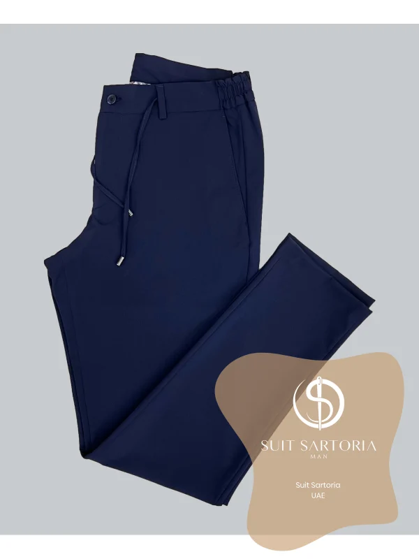 Suit Sartoria Hooded Lapel Navy Blue Performance Suit