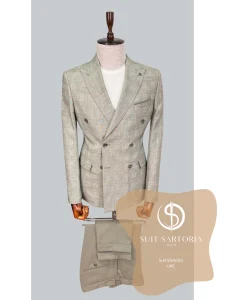 suit sartoria uae khaki linen suit lFfs5t