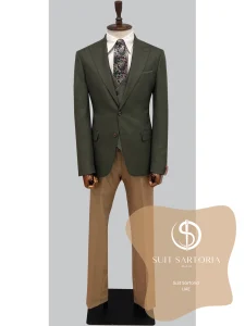 suit sartoria uae khaki suit 8HGals