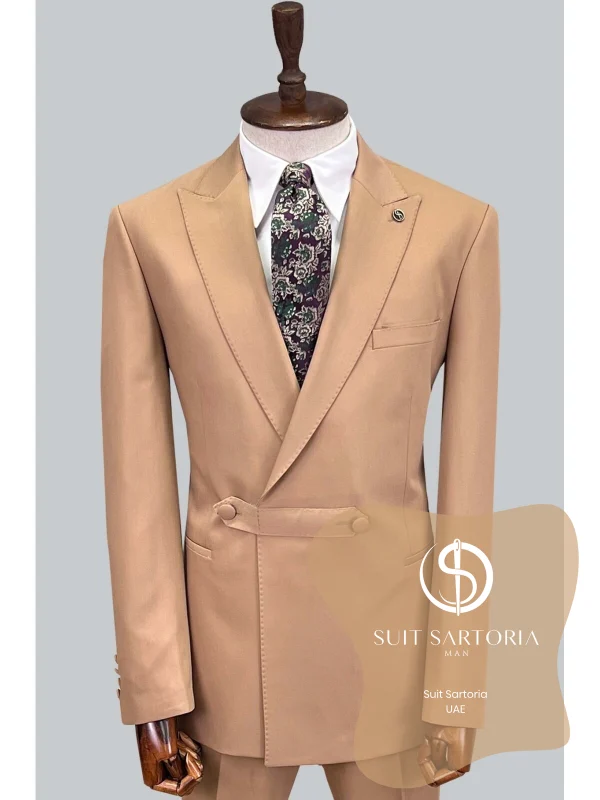 Suit Sartoria Light Brown Double Breasted Suit