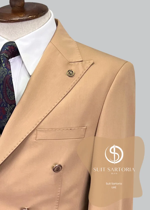 Suit Sartoria Light Brown Double Breasted Suit