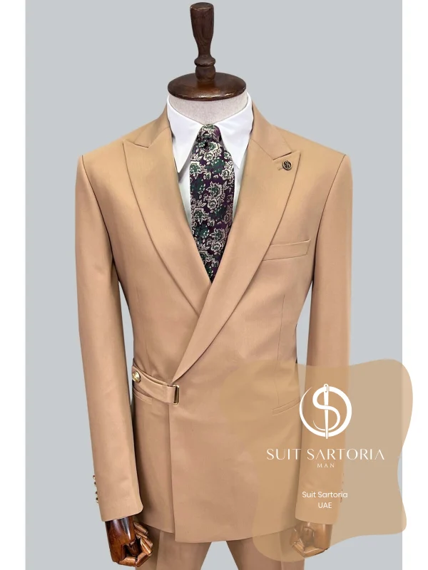 Suit Sartoria Light Brown Double Breasted Suit