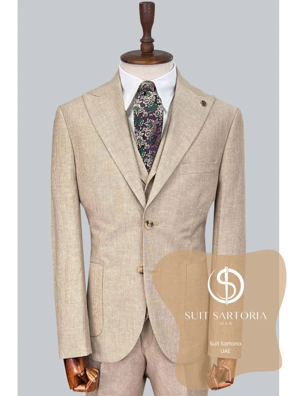 Suit Sartoria Light Brown Linen Suit