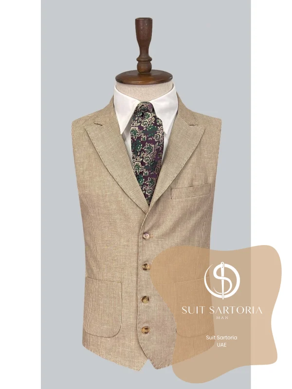 Suit Sartoria Light Brown Linen Suit