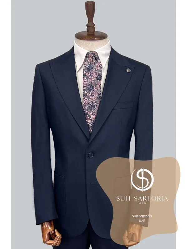 Suit Sartoria Linen Navy Blue Suit