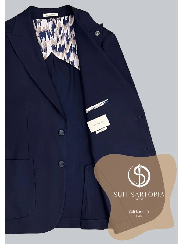 Suit Sartoria Linen Navy Blue Suit