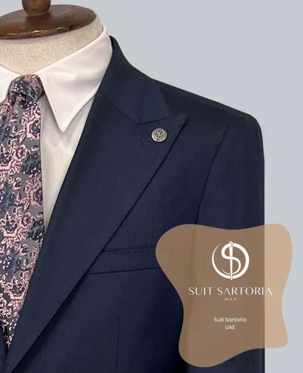 Suit Sartoria Linen Navy Blue Suit