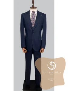 suit sartoria uae linen navy blue suit e57csL