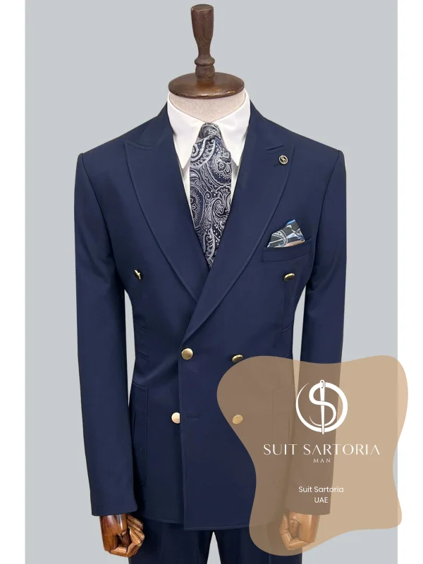 Suit Sartoria Navy Blue Double Breasted Suit