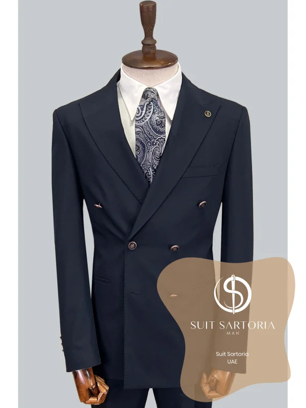 Suit Sartoria Navy Blue Double Breasted Suit