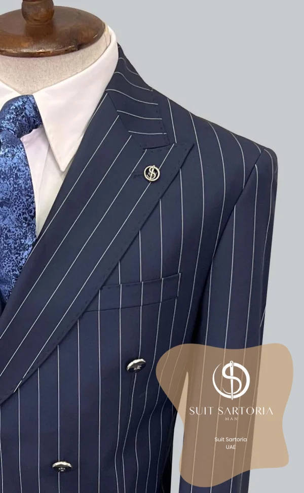 Suit Sartoria Navy Blue Double Breasted Suit