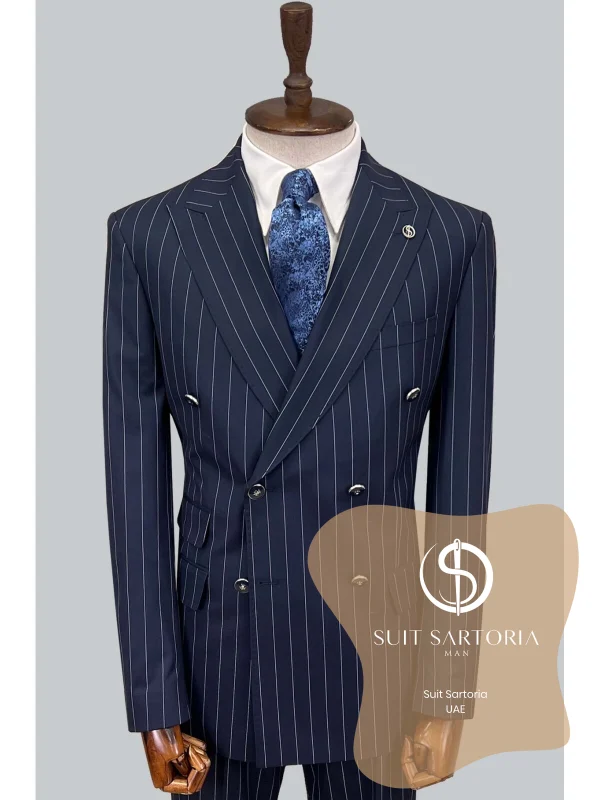 Suit Sartoria Navy Blue Double Breasted Suit