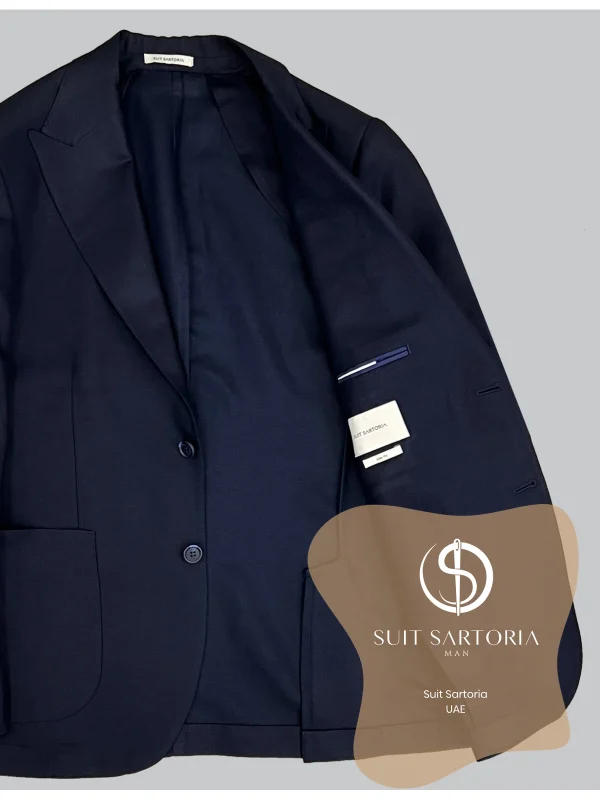 Suit Sartoria Navy Blue Linen Suit