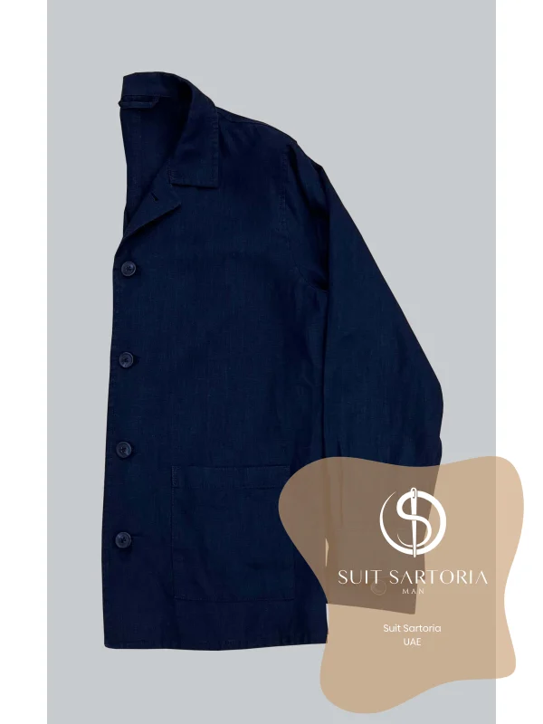 Suit Sartoria Navy Blue Linen Suit