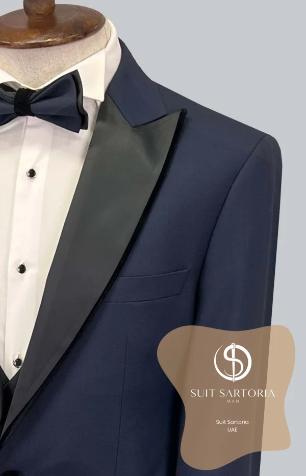 Suit Sartoria Navy Blue Peak Label Tuxedo