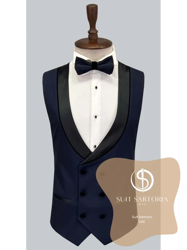 Suit Sartoria Navy Blue Peak Label Tuxedo