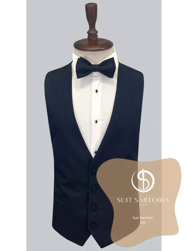 Suit Sartoria Navy Blue Removable Lapel Tuxedo