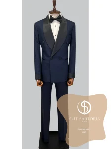 suit sartoria uae navy blue shawl lapel tuxedo 4AGfoY