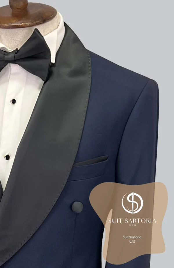 Suit Sartoria Navy Blue Shawl Lapel Tuxedo