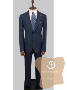 suit sartoria uae navy blue suit with reversible vest 588E9y